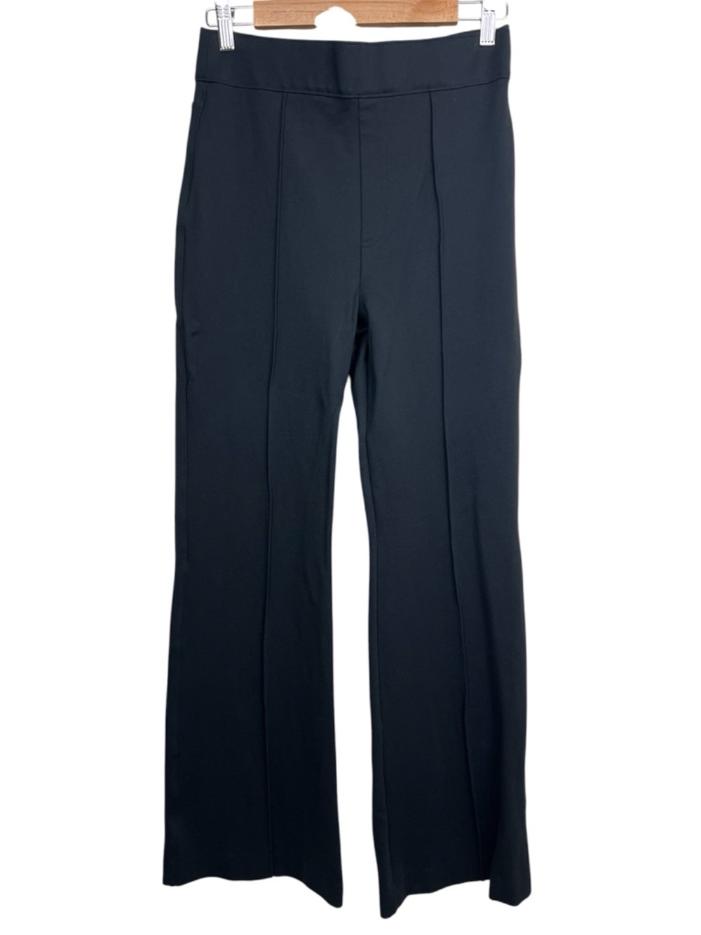 Spanx Ponte Flare Pants M High Rise Black Pull On Medium Stretchy Travel - Picture 4 of 11